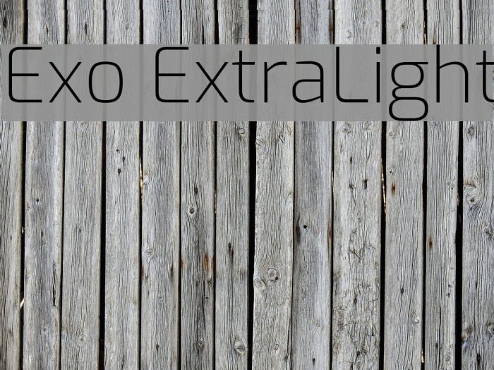 Exo ExtraLight Font examples