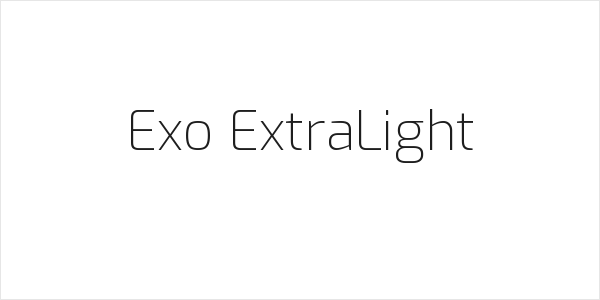 Exo ExtraLight Logo