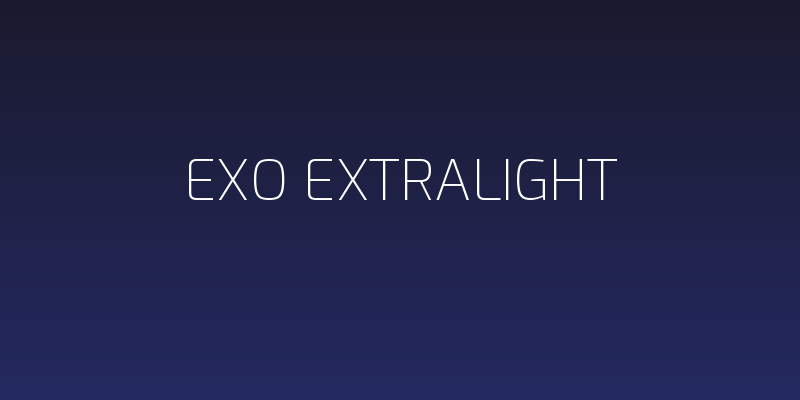 Exo ExtraLight Social Header