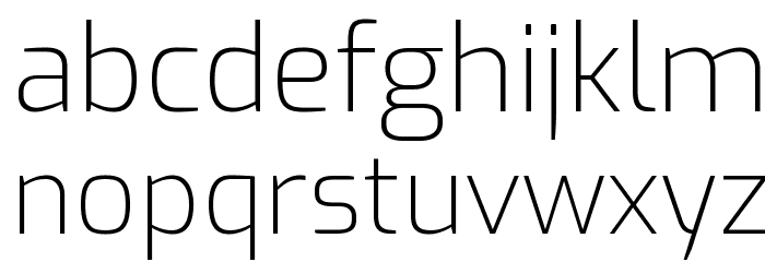 Exo ExtraLight Font LOWERCASE