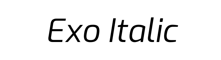 Exo Italic Font