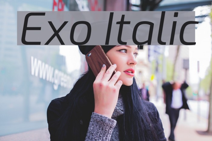 Exo Italic Font examples