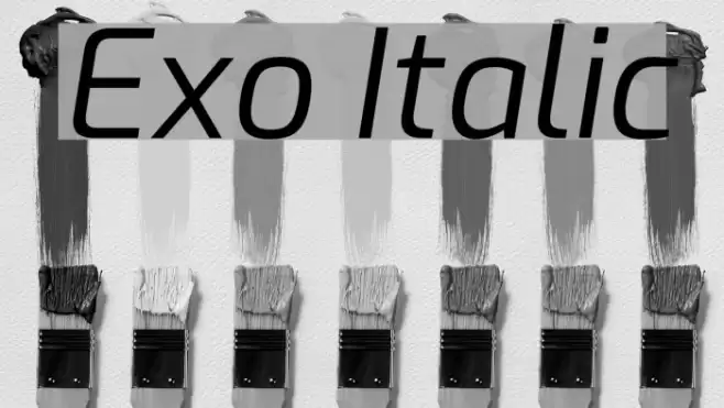 Exo Italic Font examples