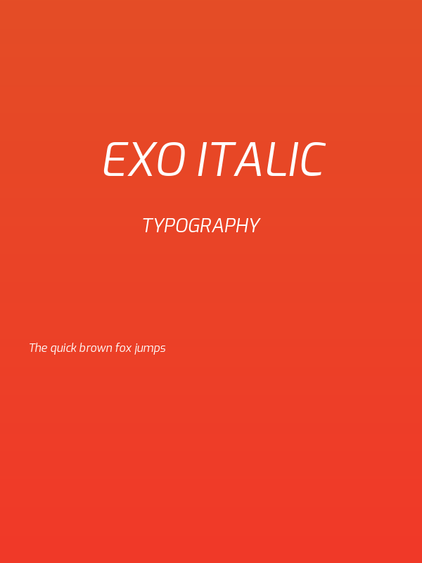 Exo Italic Poster