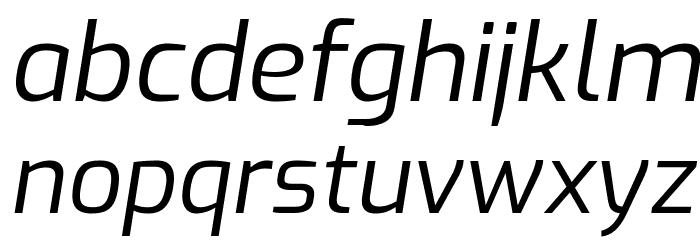 Exo Italic Font LOWERCASE