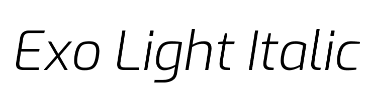 Exo Light Italic Font