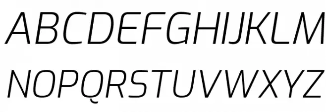 Exo Light Italic Шрифта ВЕРХНИЙ