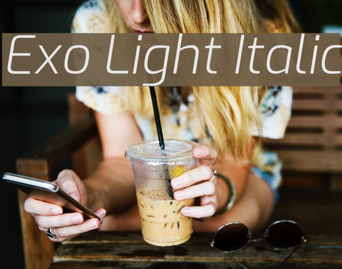 Exo Light Italic Font examples