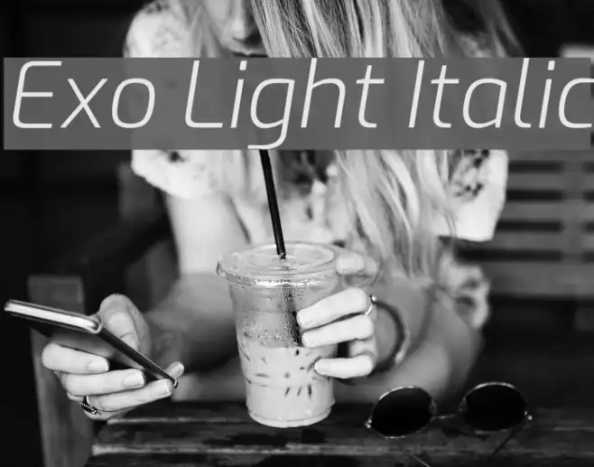 Exo Light Italic Example 1