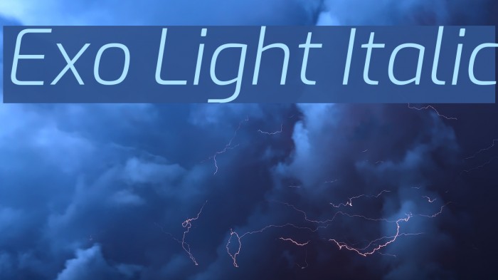 Exo Light Italic Font examples