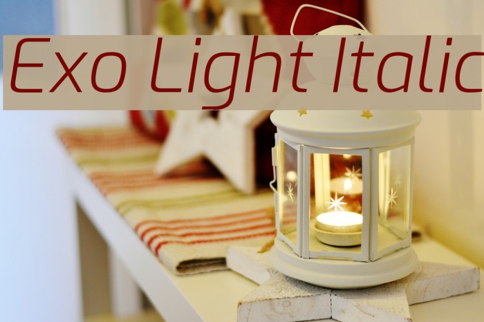 Exo Light Italic Font examples