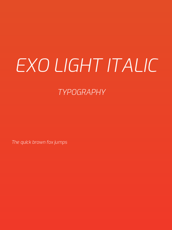 Exo Light Italic Poster