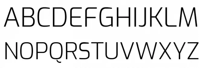 Exo Light Шрифта ВЕРХНИЙ