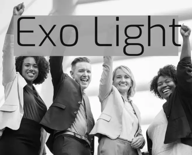 Exo Light Шрифта examples
