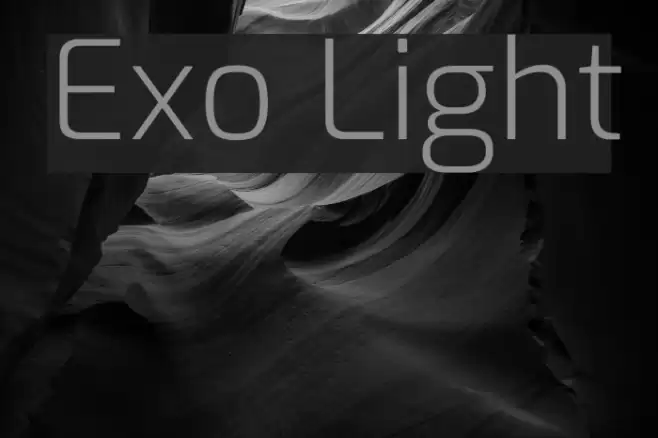 Exo Light Шрифта examples