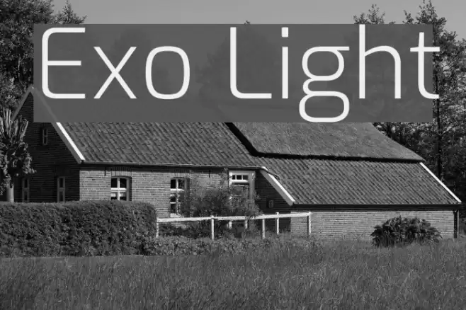 Exo Light Шрифта examples