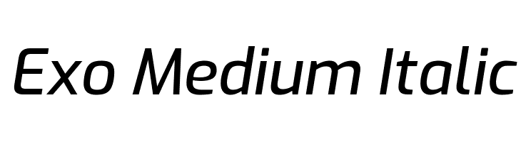 Exo Medium Italic Fonte