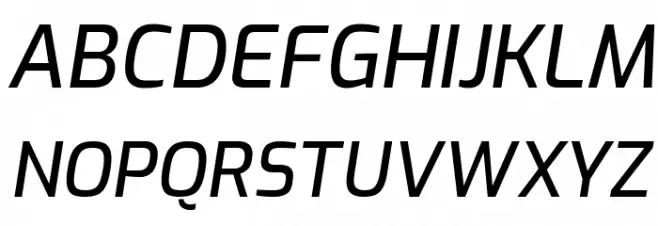 Exo Medium Italic Fonte MAIÚSCULAS
