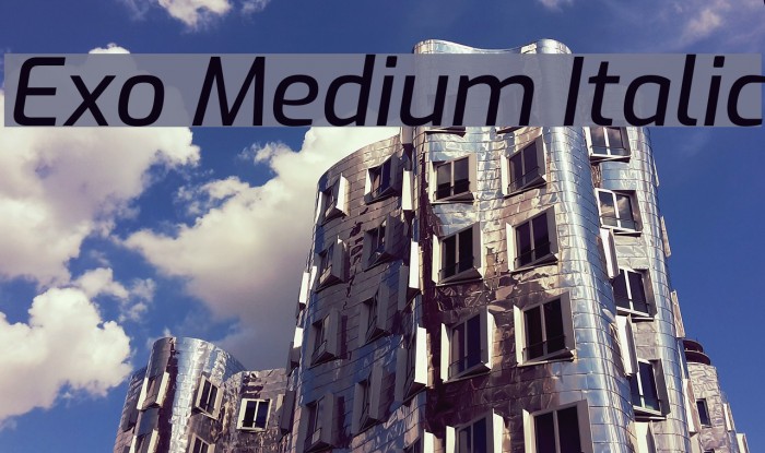 Exo Medium Italic Шрифта examples