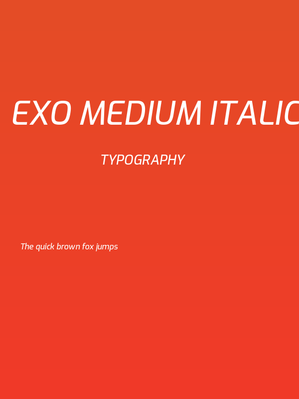 Exo Medium Italic Poster