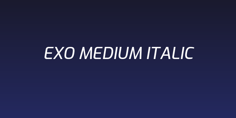 Exo Medium Italic Social Header