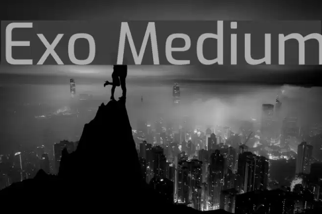 Exo Medium Font examples
