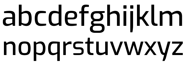 Exo Medium Font LOWERCASE