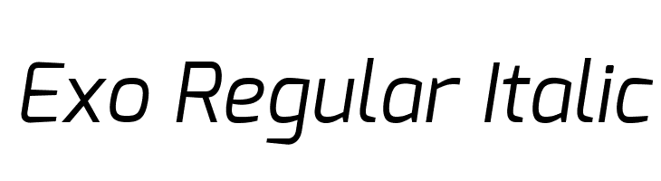 Exo Regular Italic Font