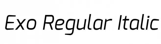 Exo Regular Italic  Frei Schriftart Herunterladen