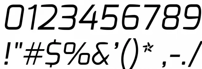 Exo Regular Italic Font OTHER CHARS