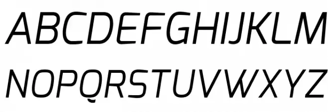 Exo Regular Italic Polices MAJUSCULES