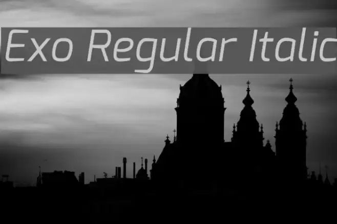 Exo Regular Italic Font examples