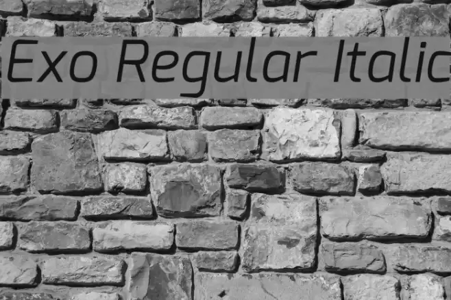 Exo Regular Italic Font examples