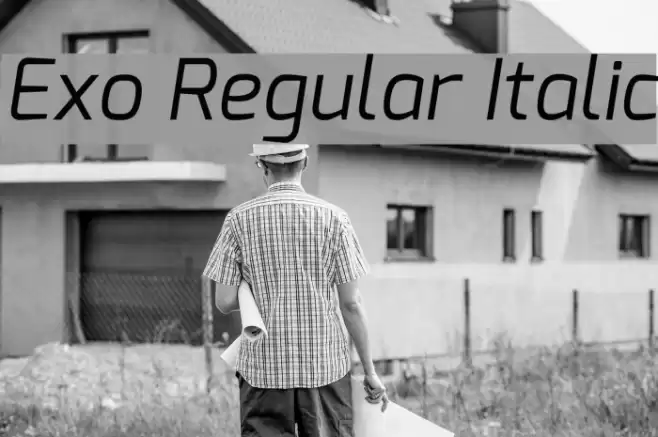 Exo Regular Italic Font examples