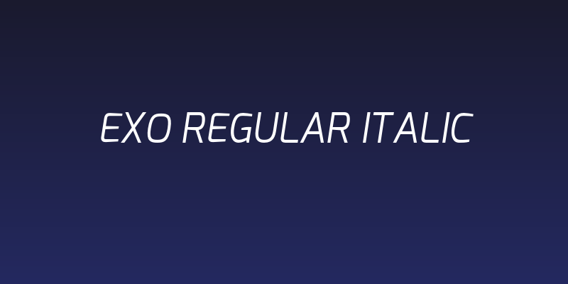 Exo Regular Italic Social Header
