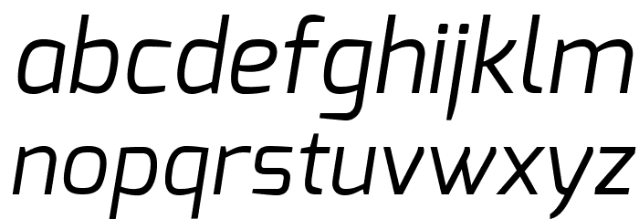 Exo Regular Italic Font LOWERCASE