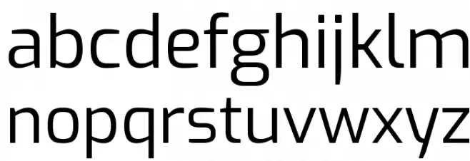 Exo Regular 字体 小写