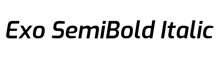 Exo SemiBold Italic Font