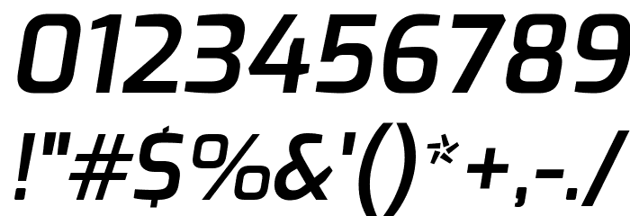 Exo SemiBold Italic Font OTHER CHARS