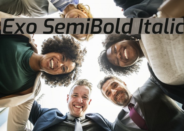 Exo SemiBold Italic Font examples