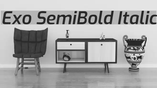 Exo SemiBold Italic Font examples