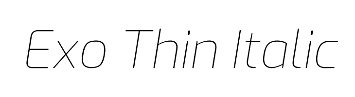 Exo Thin Italic Font