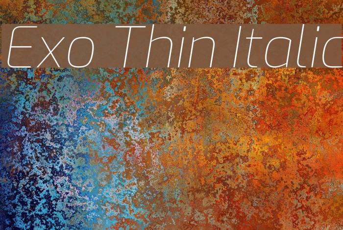 Exo Thin Italic Font examples