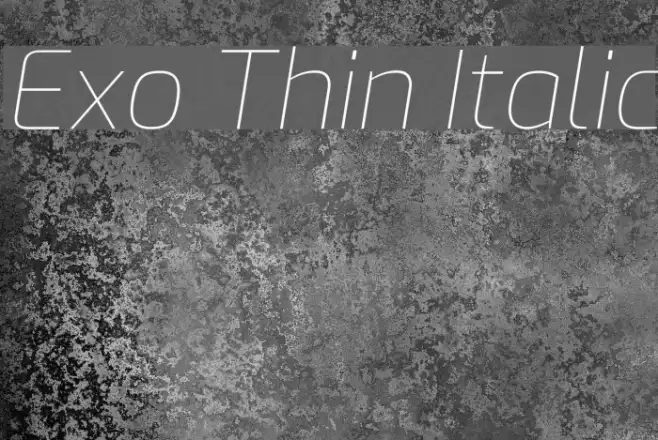Exo Thin Italic Example 2