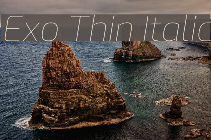 Exo Thin Italic Font examples