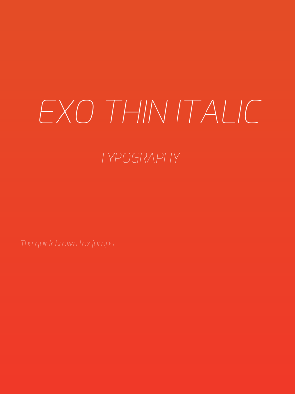 Exo Thin Italic Poster