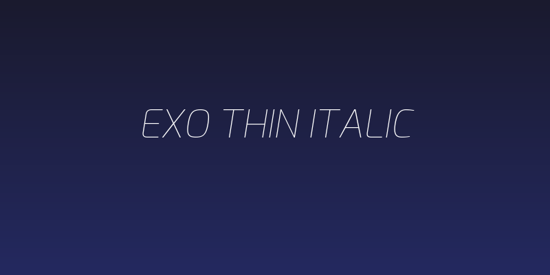 Exo Thin Italic Social Header
