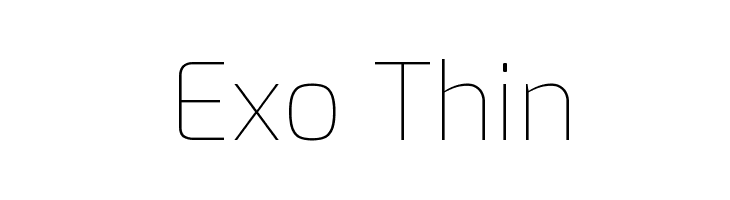 Exo Thin Font