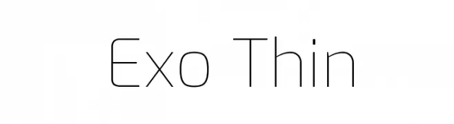 Exo Thin  Frei Schriftart Herunterladen
