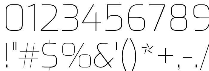 Exo Thin Font OTHER CHARS